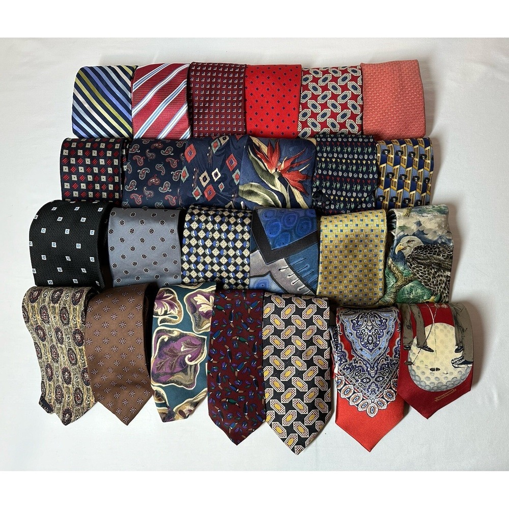 Lot 25 Silk Ties Mixed All In Good Condition - Picture 3 of 3